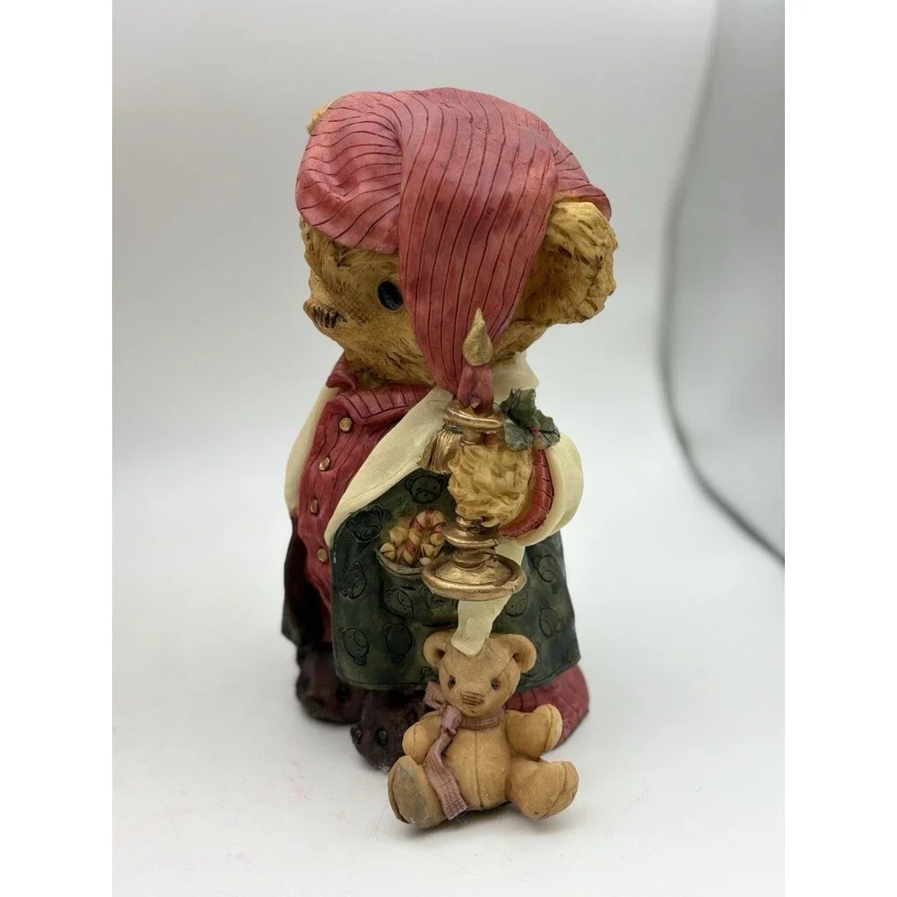 1993 Teddy & Me Bear Figurine 24733 Candle Box Booklet Christmas WBI 7”